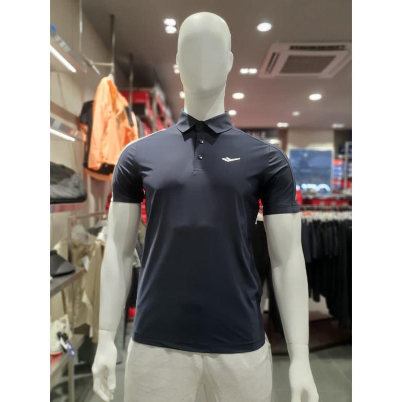 [驪州店] トリコット配色型ジェリーポロシャツ ネイビー PW3MS23M332