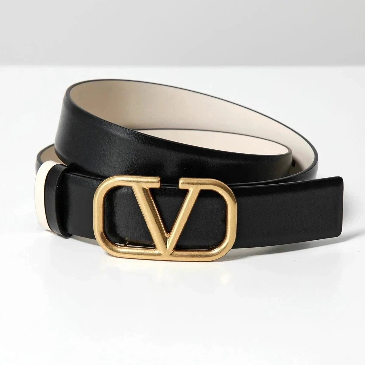 VALENTINO ヴァレンティノ ベルト 4W2T0T15ZFR 5W2T0T15ZFR レディース Vロゴ シグネチャー 30MM リバーシブル レザー L 【mega】