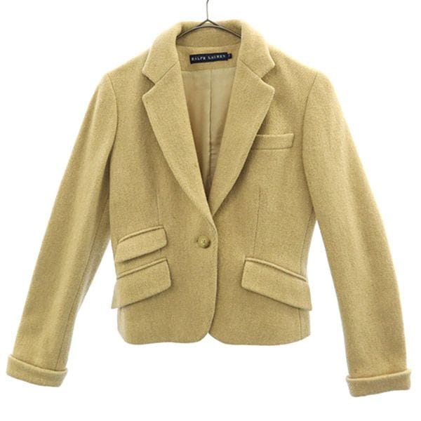 日本製 ウールジャケット 7 ベージュ レディース