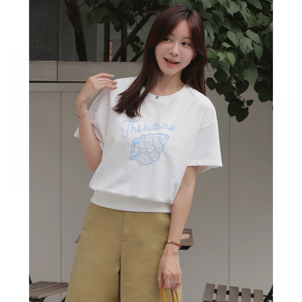 Click & Funny Schlen スパンコール刺繍スウェットシャツ