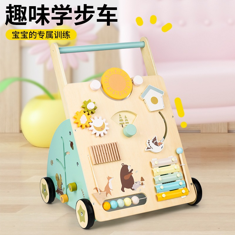 子供の多機能歩行器のベビートロリーアンチインファントロールオーバーウォーカーパズル早期教育おもちゃ