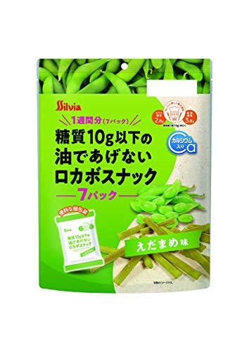 シルビア 糖質10g以下の油であげないロカボスナック えだまめ味 ×12袋
