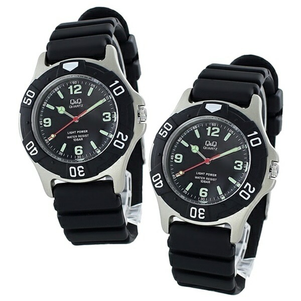 シチズン Q&Q ソーラー ペアウォッチ スポーツ 水泳 水仕事 軽い 国内正規品 腕時計 手表 メンズ レディース キッズ シニア チプシチ アナログ SOLARMATE 10気圧防水 カジュアル