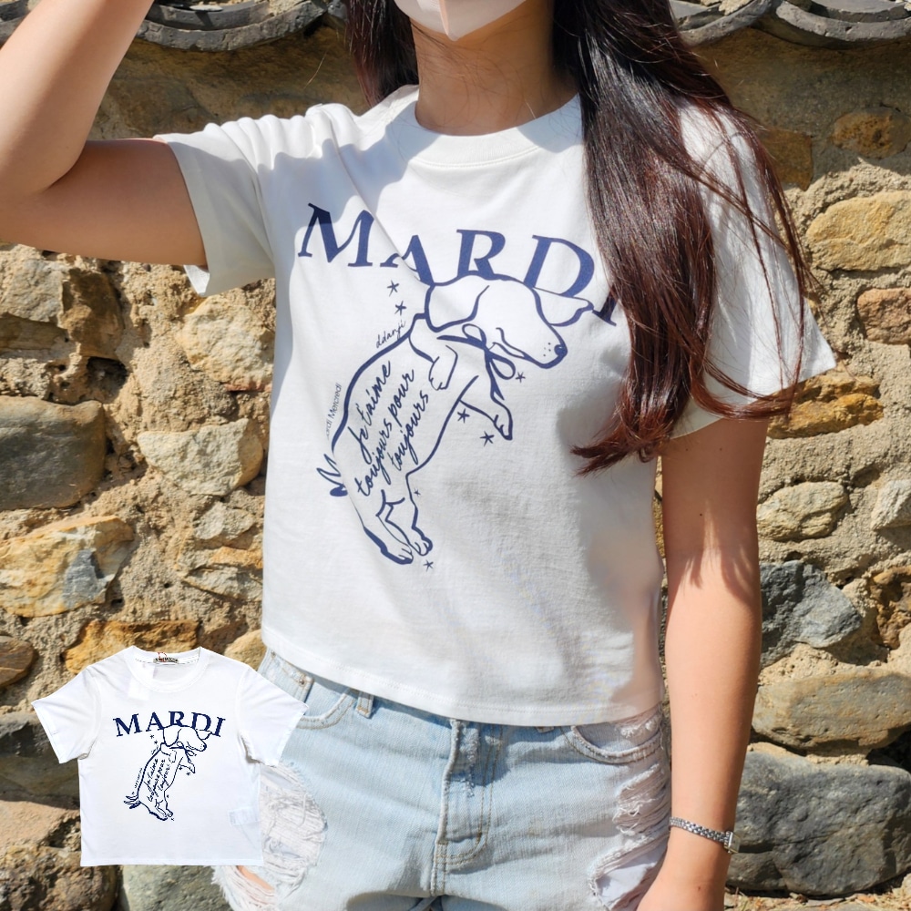 [国内売場版] マルディ半袖 女性 Tシャツ タンジ スリムフィット アイボリー