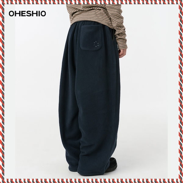 【OHESHIO】26FW SIGNATURE EMBROIDERY FLEECE PANTS 26FW-13003BY-02