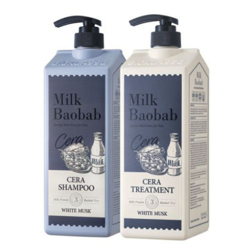 [ミルクバオバブ] セラシャンプー1.2L+トリートメント1.2Lホワイトムスク