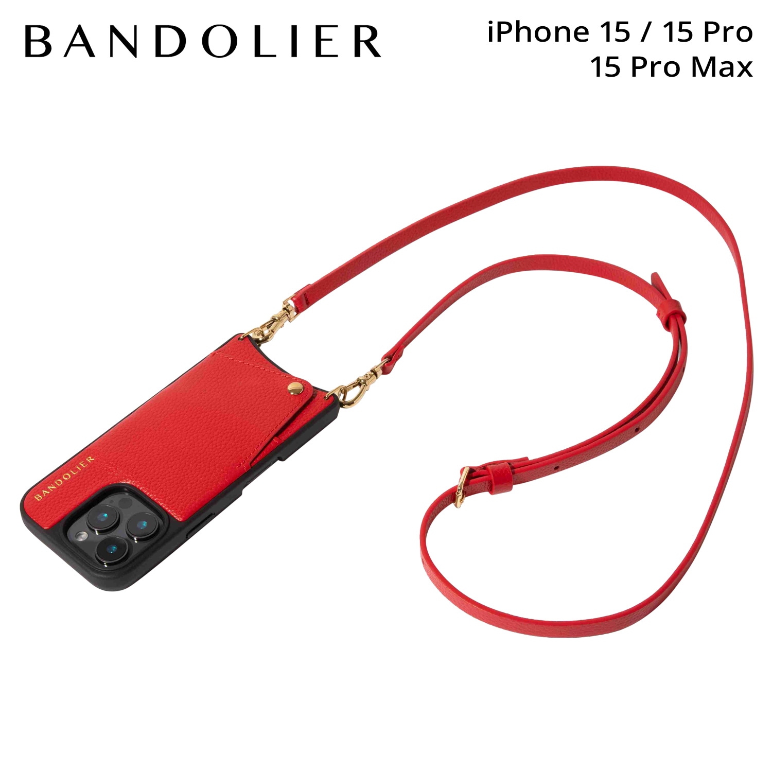 スマホショルダー スマホケース iphone15 15pro 15proMax アイフォン エマ レッド メンズ レディース レッド 10EMM