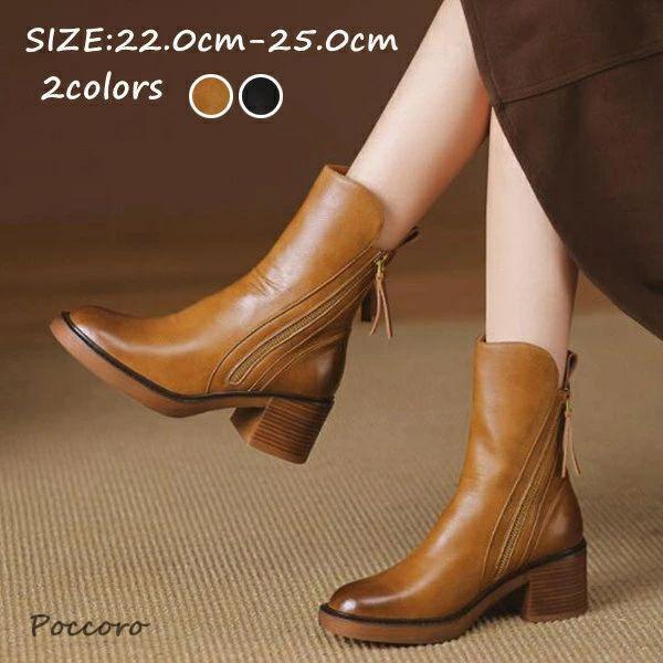 短納期 最安値ブーティ レディース ショートブーツ レディース黒 歩きやすい ハイヒール 大きいサイズ ショートブーツ レディース レザーブーツ ショート ブラック