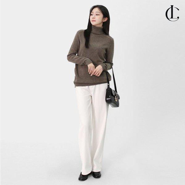 女性ミニマルソフト5カラータートルネックポーラニットセーターLOLT001