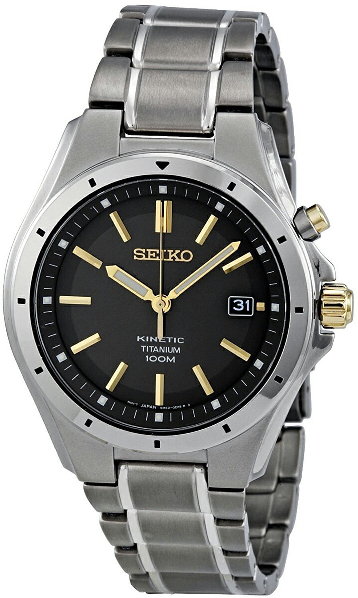 [10年保証] [訳あり品] [新品] SEIKO ska495p1 セイコー キネティック オールチタン 　100m 防水 　[逆輸入モデル]