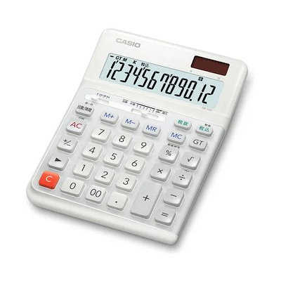 カシオ(CASIO) DE12DWEN 人間工学電卓 12桁デスク ホワイト 6,384円