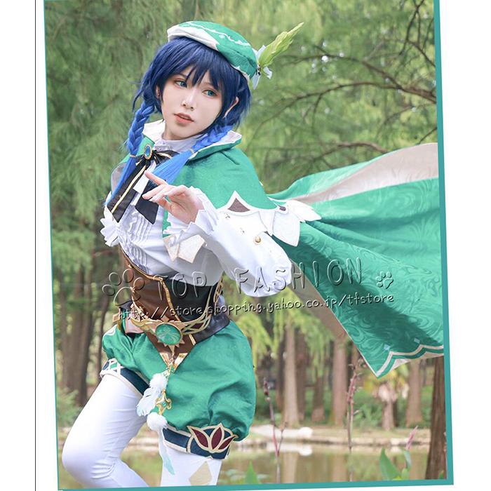 原神project（げんしん）Genshin Impact ウェンティ Venti コスプレ 衣装 高品質フルセット豪華版 cosplay 演出服 舞台装(ウィッグ 靴 別売り)1230