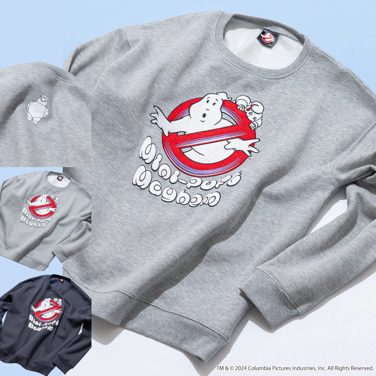 GHOSTBUSTERS ゴーストバスターズ オリジナルデザイン 裏起毛 クルーネック スウェット