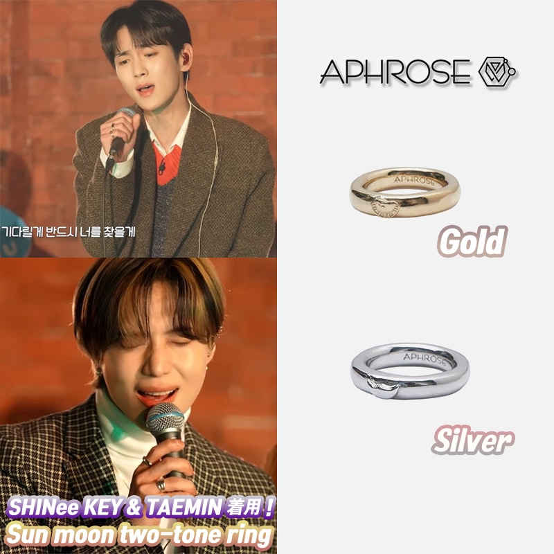SHINee着用 sun moon two-tone ring 韓国ファション 正規品 男女兼用