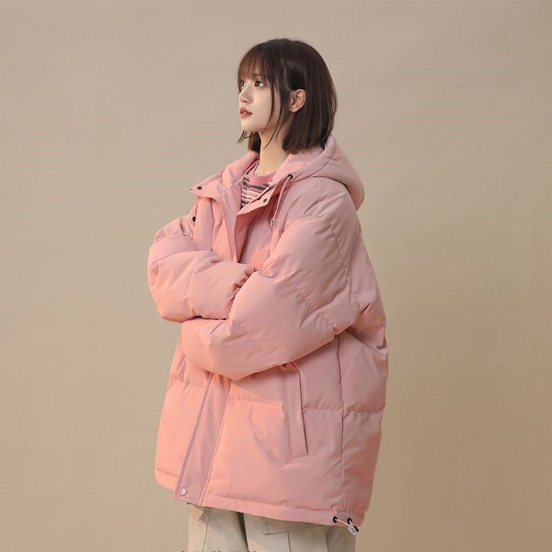 綿服のコート男女冬の綿入れのゆったりとしたカジュアルな洋風カップルの厚手の保温コート