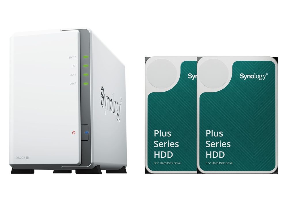 Synologyシノロジー DiskStation DS223j 初心者ガイド付+HAT3300-6TB 2個セット DS223JHAT33006TB2 55,062円