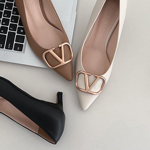 スティレットゴールド四角ブイ女性女子靴パンプス礼服5cm 3color qmn22m503_P337989585