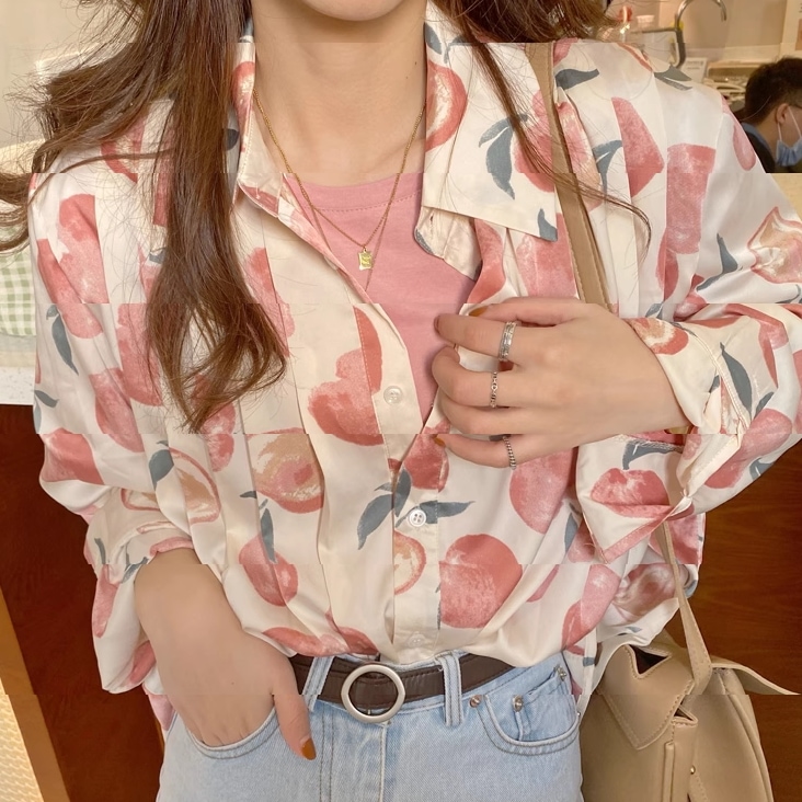 レディース トップス シャツ ブラウス 前開き 長袖 襟付き ボタン 薄手 かわいい 大人可愛い きれいめ シンプル カジュアル 上品 おしゃれ かっこいい レトロ こなれ感 ラフ ガーリー ルーズ