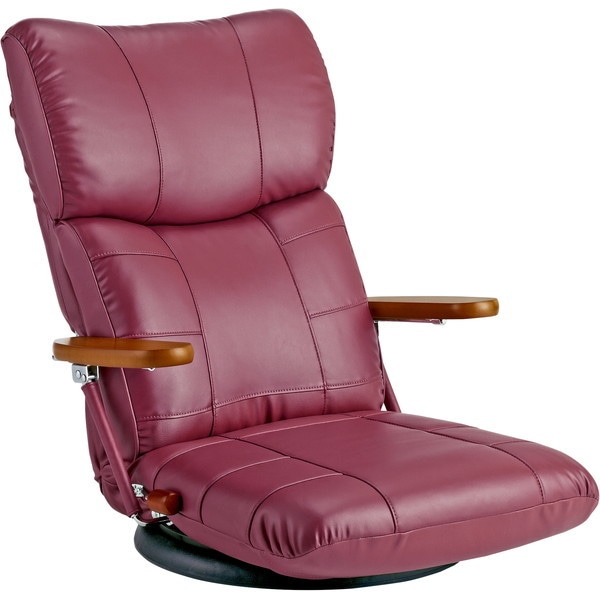 宮武製作所 YS-C1364 ワインレッド スーパーソフトレザー座椅子 メーカー直送 24,528円