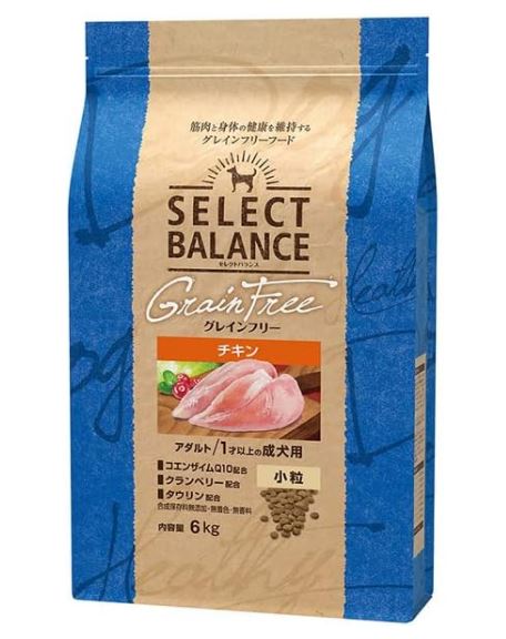 セレクト　 穀類不使用　グレインフリー　アダルト　チキン　6kg　成犬用