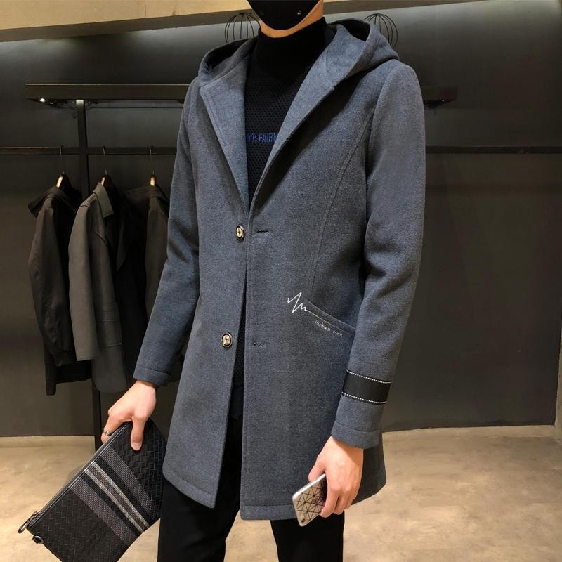 ラシャコート ジャケット メンズ ピーコート 秋冬 アウター フード付きコート スリム 細身 スーツ ラシャスーツ カジュアルジャケット ロングコート