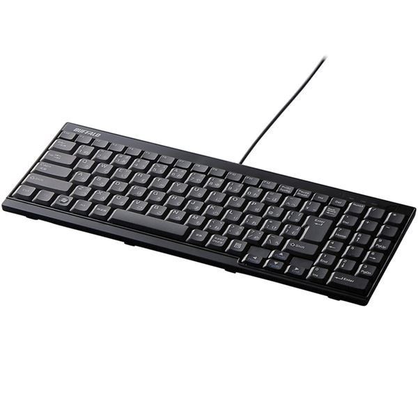 バッファロー（サプライ） USB接続 有線スリムキーボード ブラック BSKBU14BK 5,483円
