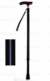 ウェルファン 夢ライフステッキ スリムネック伸縮スリムタイプ（無地） ブラック ギフトボックス仕様 009731