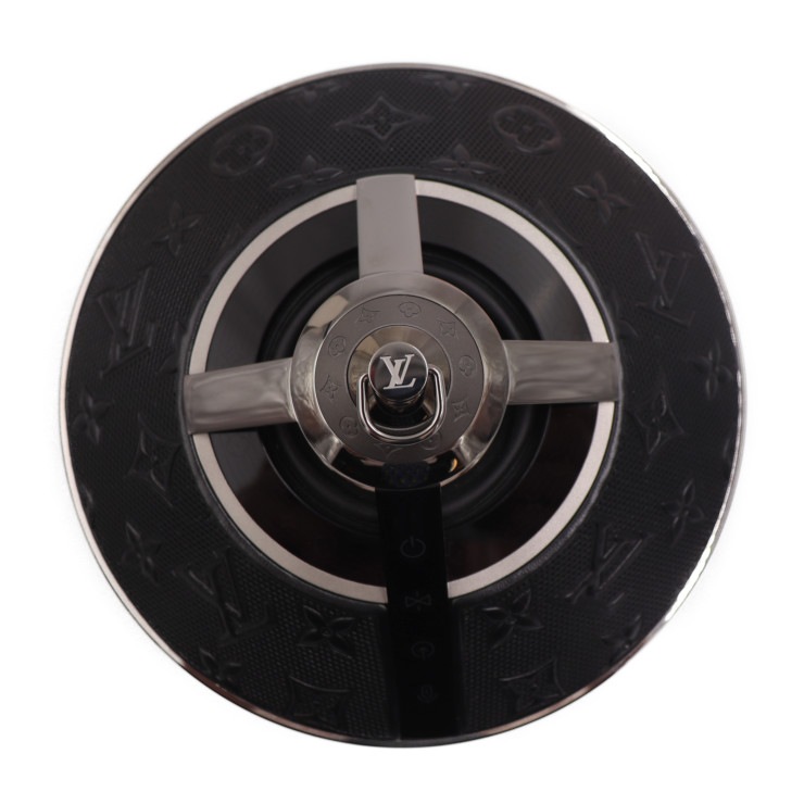 新古未使用展示品 ルイヴィトン QAC000 ホライゾン ライトアップスピーカー SS レザー 強化ガラス 黒 ワイ【本物保証】