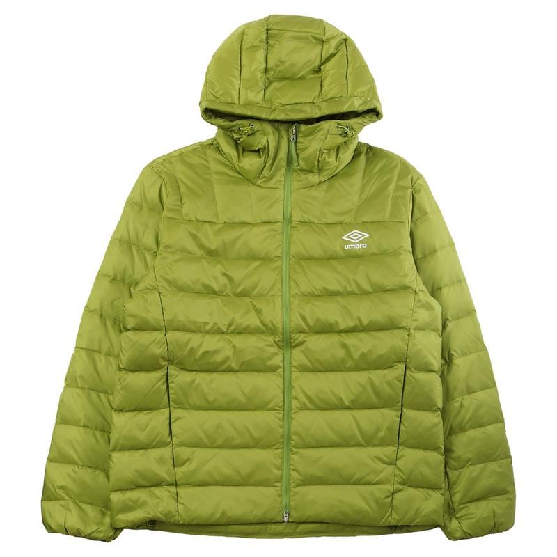 共用フェザーフレックス軽量フード付きダウンジャケット UQ321CDJ95 OGN