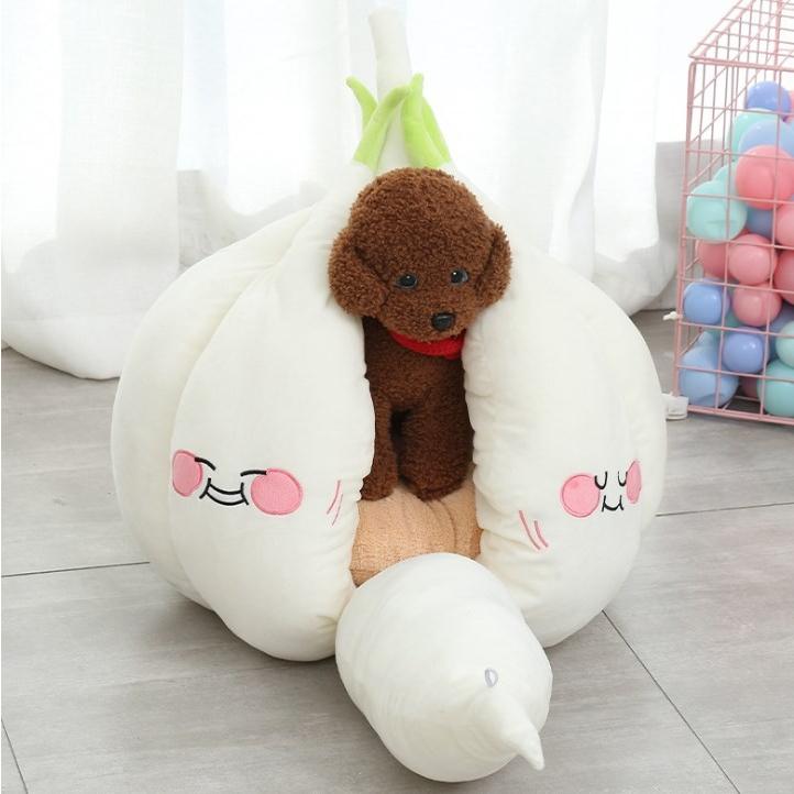 犬 ベッド ペット ベッド クッション 猫ハウス 面白い にんにく型 遊び場 もこもこ ふわふわ 柔らかい 防寒保温 かわいい ユニック