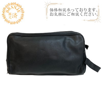 ヴィンテージ メドゥーサ レザー セカンドバッグ ブラック メンズ 7,844円