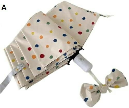 コンパクトで軽量な傘 カラーポルカ柄 折りたたみ傘 晴雨兼用 防風 携帯用 旅行傘 レディース 可愛い