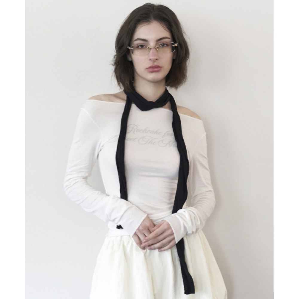 ROCKCAKE カーシブメッシュトップ-アイボリー