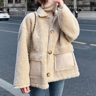 アウターコート ボア ジャケット オーバー コート ファー ジャケット フリース コート ウインドブレーカー チュニック丈 無地 襟付き 温かい 防寒 防風 モコモコ 体型カバー 可愛い lout06