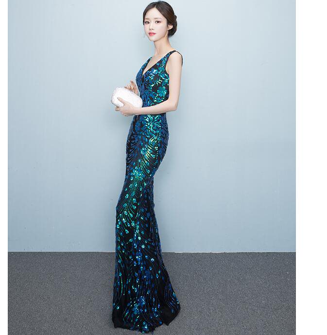 マーメイドドレス ミセス スパンコールドレス 結婚式 ブライダル ロングドレス コンサート 大きいサ