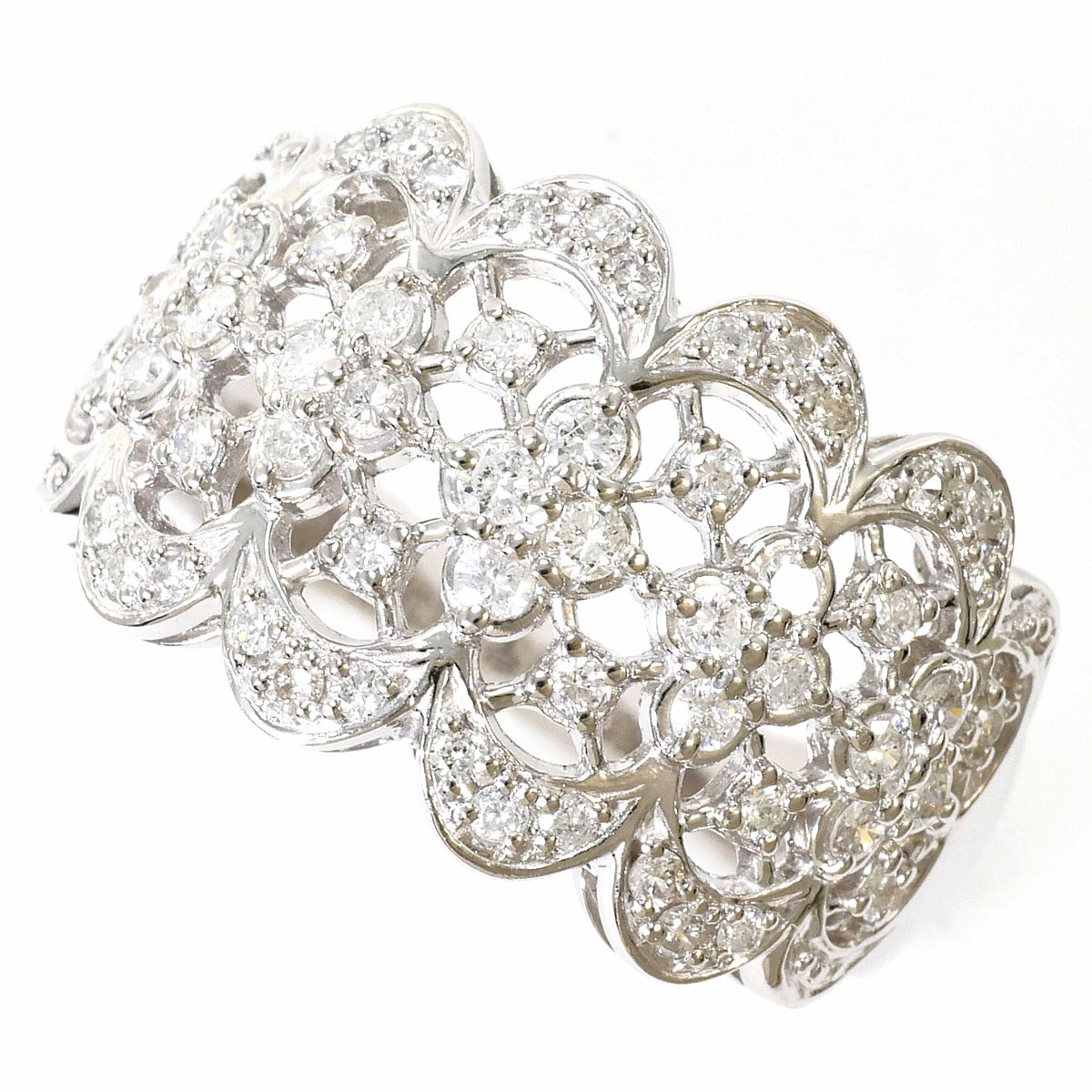 PT900 プラチナ リング・指輪 13号 ダイヤモンド 0.50 ct 鑑別書 総重量約6.0g ジュエリー 中古