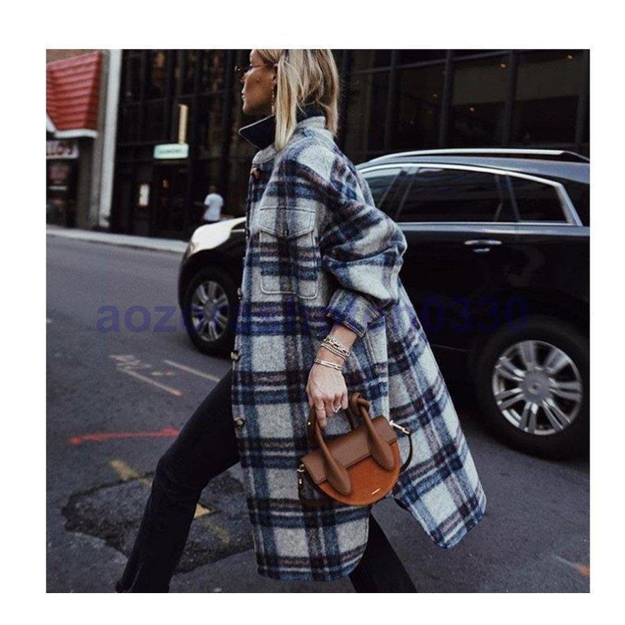 ロングコート レディース コート 30代 40代 上品 チェスターコート おしゃれ 長袖 チェック柄