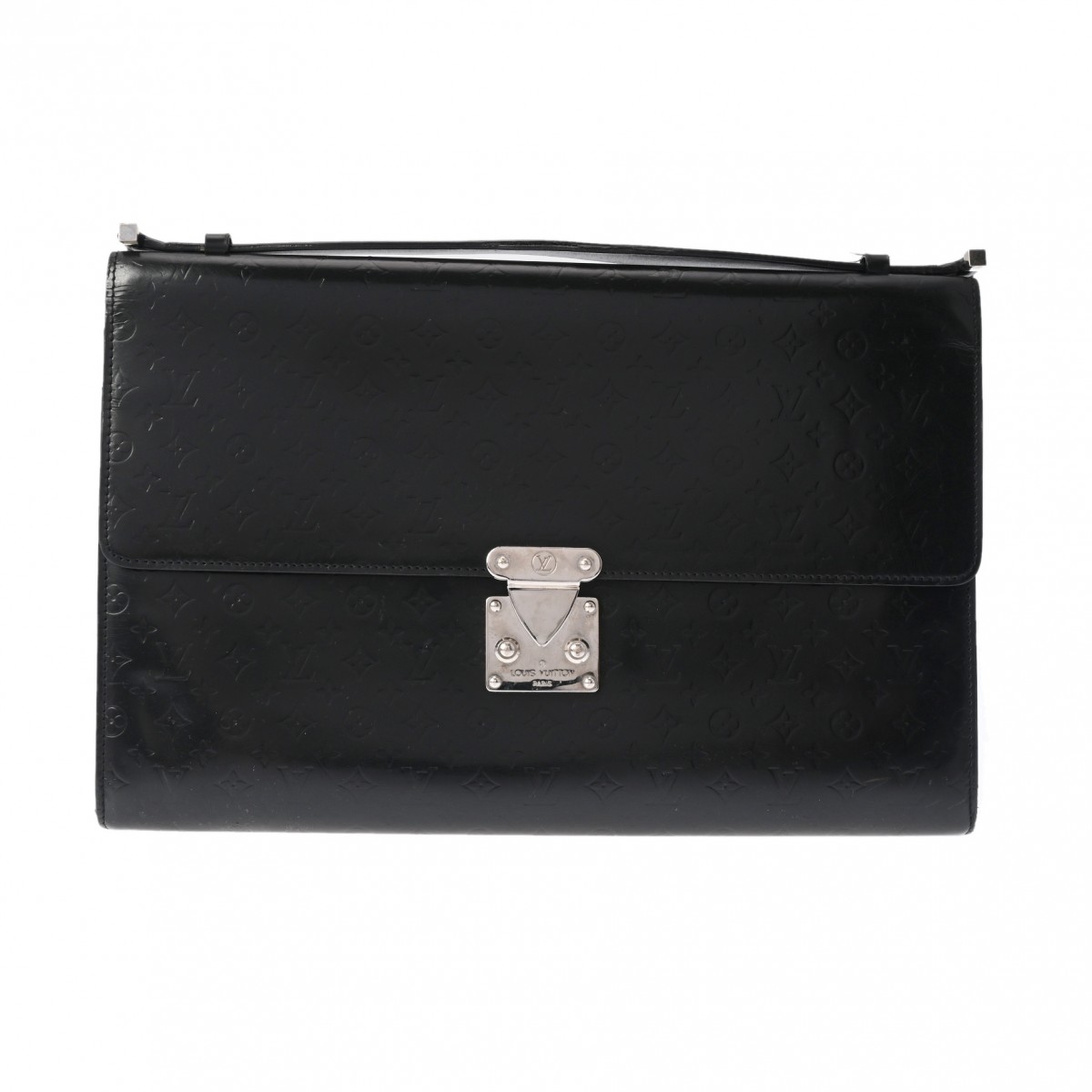 モノグラムミニ グラセ アヌーシュカ GM クラッチバッグ 黒 M92229 ユニセックス レザー ハンドバッグ Bランク 中古 銀蔵