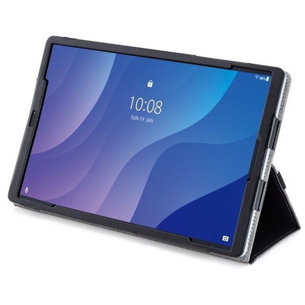 TB-L201PLFBK ブラック Lenovo Tab M10 HD 2nd Gen ケース カバー 手帳 フラップ レザー 軽量 ハンドホールドベルト付 メーカー直送