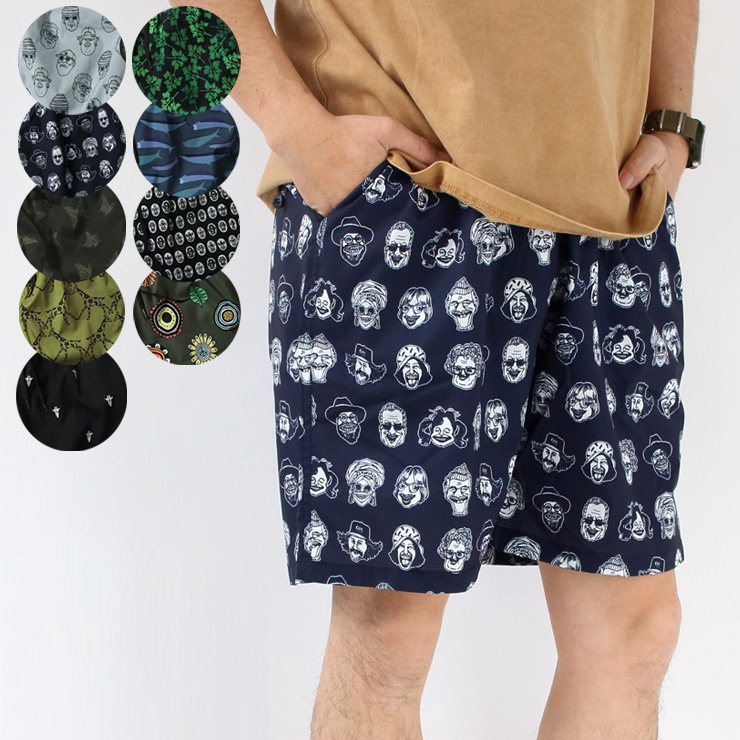 ショートパンツ メンズ 膝上 ハーフパンツ UL-GRID 10 ハッピーペイントショーツ G833695