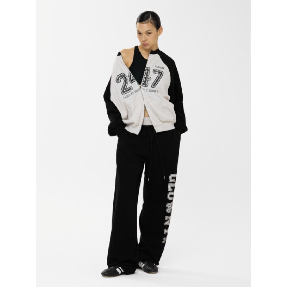 GLOWNY 247 CONTRAST TRACKSUIT PANTS BLACK GY25PSPT009
