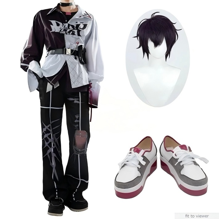 バーチャル YouTuber Vtuber 佐伯イッテツ コスプレ衣装 ウィッグ 靴 コスチューム 演出服 アニメ ゲーム ハロウィン