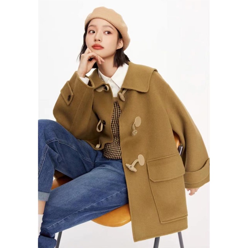 リバーシブルツイードコート秋冬カレッジ牛角ボタンミディアム7 D 9272431