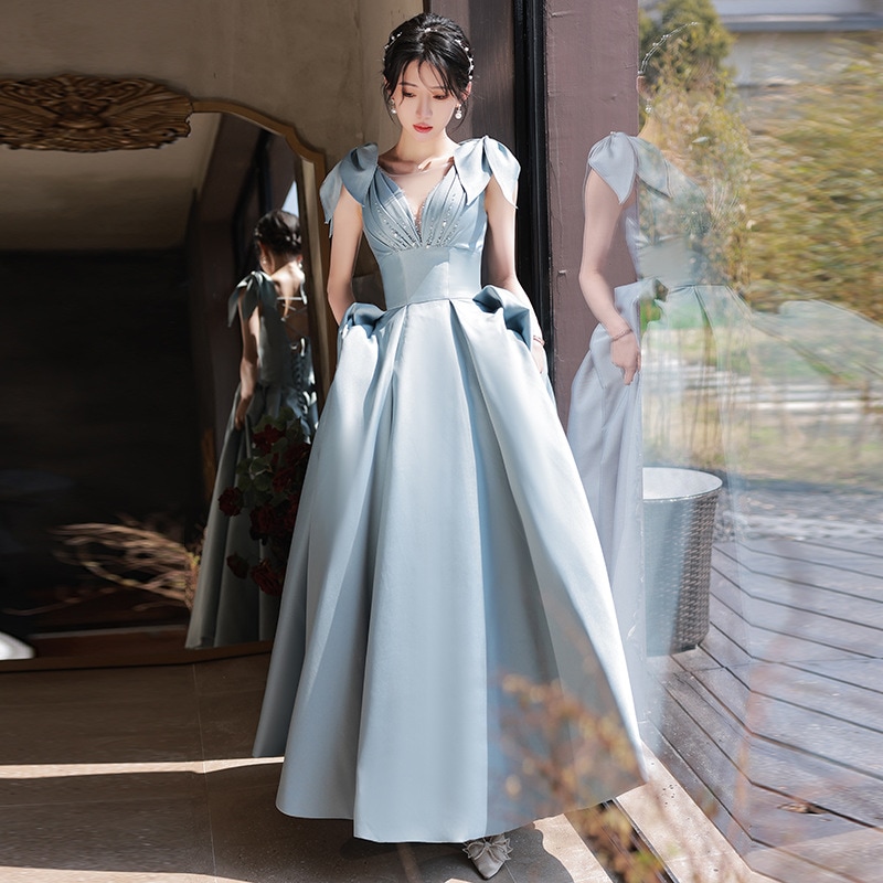 パーティードレス 韓国ファッション ウェディングドレス 花嫁ロングドレス 結婚式 二次会 エレガント お呼ばれ 挙式 簡約 露背 姫系発表会 コンサート パーティー