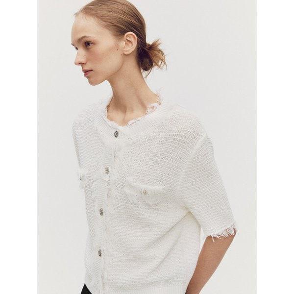 ツイード半袖カーディガン(MAFBKC14MIV) 12,714円