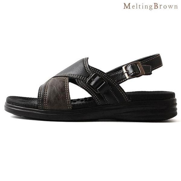 メンズサンダル レザーサンダル 夏サンダル MK23