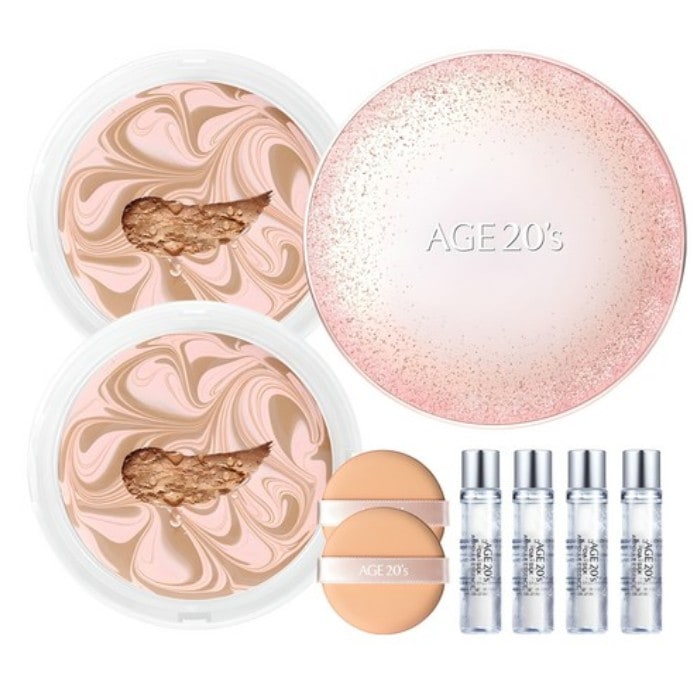 エッセンスカバー ファクト スパークルケース + 詰め替え 12.5g x 2p + アンプル 10ml x 4pピンクベージュ(23号)1個