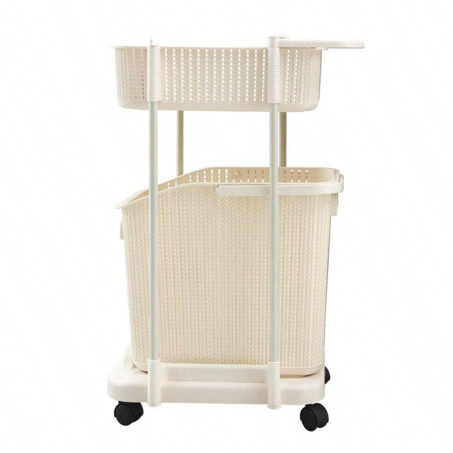 ランドリーバスケット 収納 洗濯かご 3段 キャスターつき 隙間収納 コンパクト メッシュ 通気性 清潔 キッチン リビング シンプル おしゃれ 洗濯物入れ