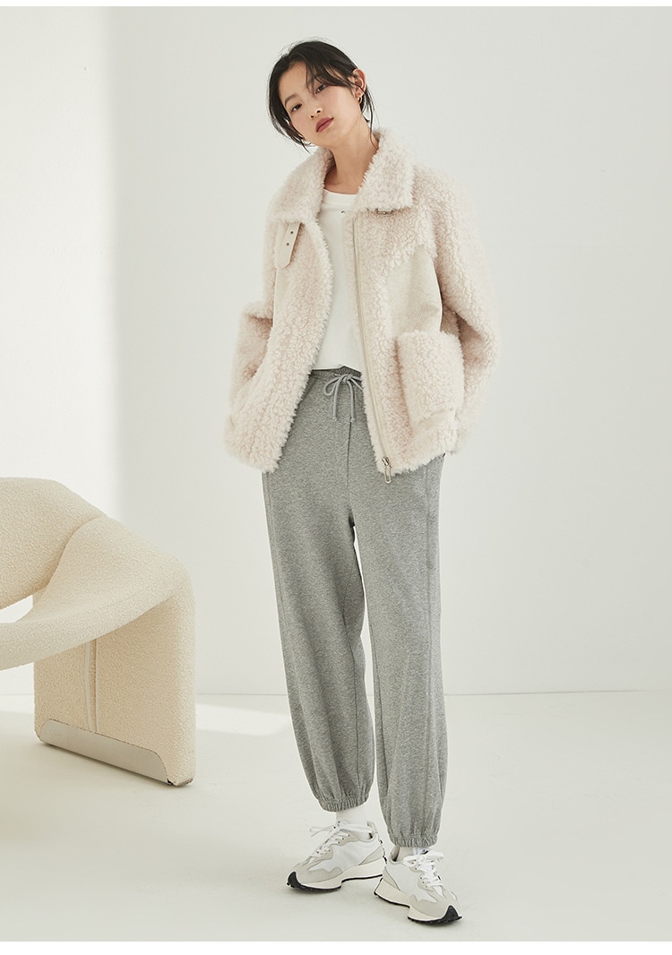 早い者勝ち 2022新作 短いスタイル ファーワン ラムウール パーティクル ファーコート 快適である ゆったりする カジュアル