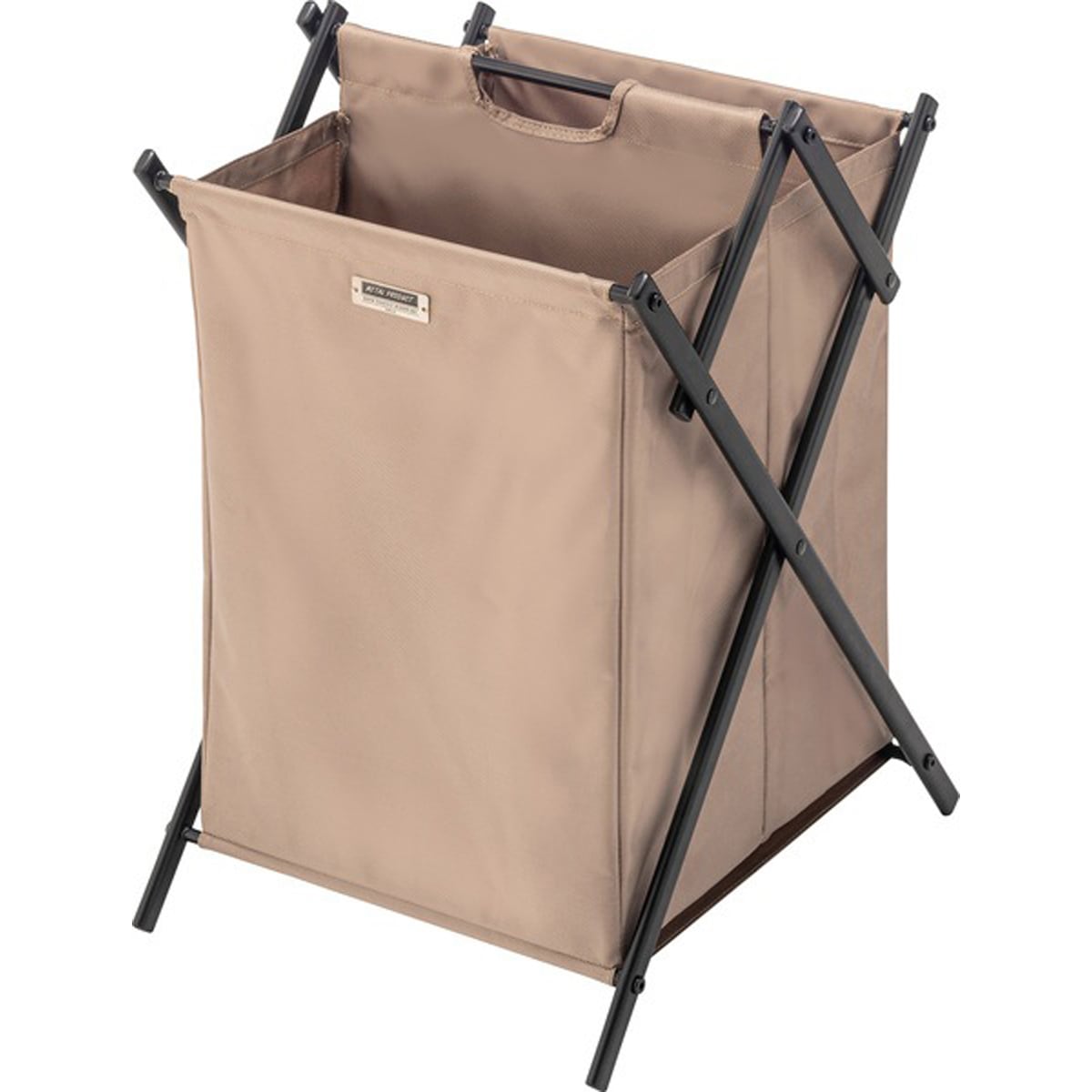 バスケット MIP-77BE MIP-77BK MIP-77GR 洗濯かご ランドリーバスケット 仕切り付き 折りたたみ おしゃれ 取っ手付き 持ち運び フォールディングバスケット コンパクト 隙間収